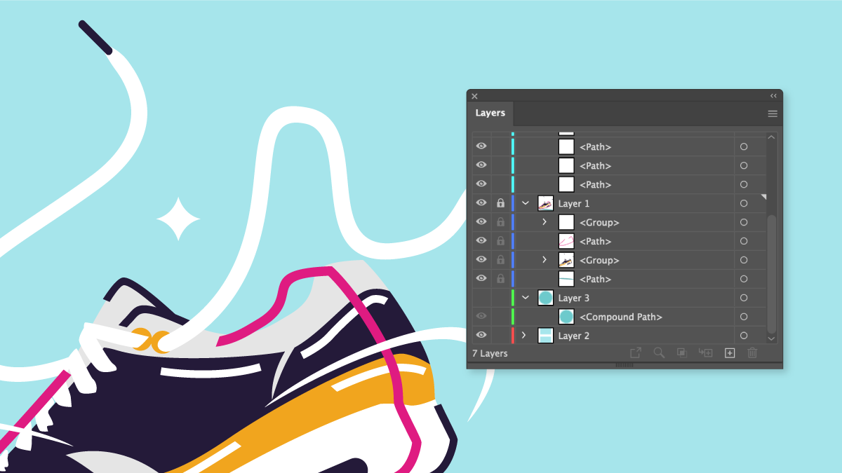How to lock, hide, or delete layers in Illustrator